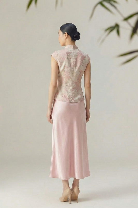 Blush Bloom • Neo-Chinese Two-Piece Set