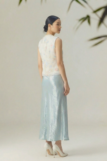 Blessing Knot • Neo-Chinese Vest & Skirt Set