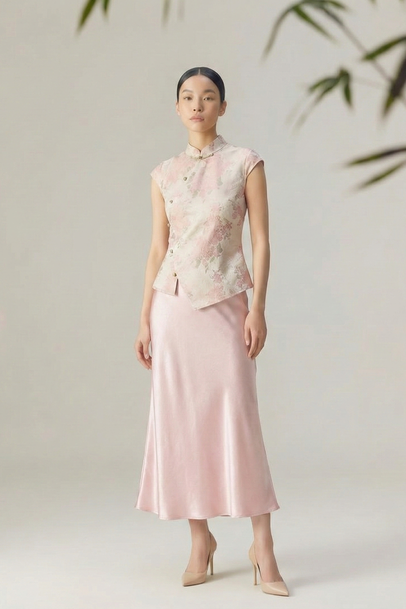 Blush Bloom • Neo-Chinese Two-Piece Set