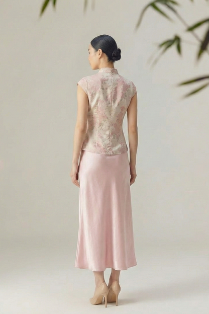 Blush Bloom • Neo-Chinese Two-Piece Set