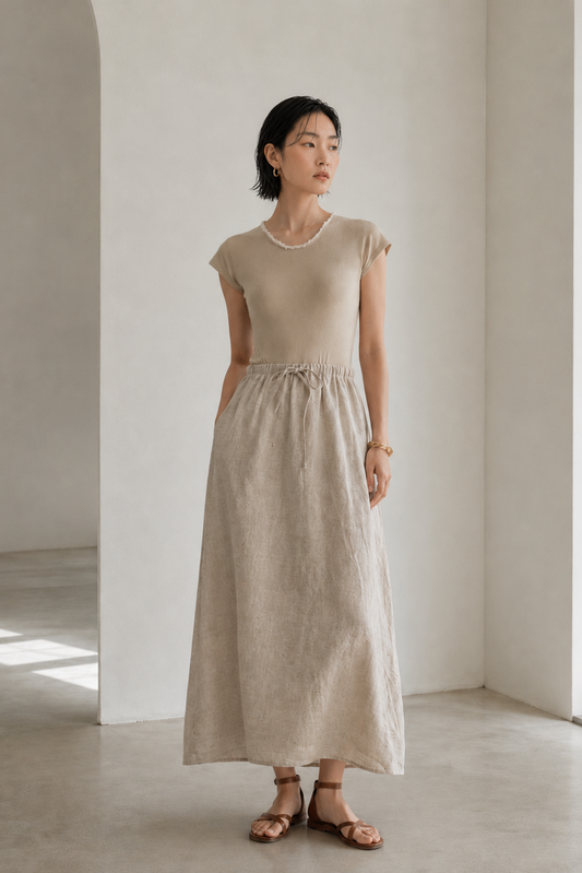 Canvas Muse • Panelled Cotton Linen Dress