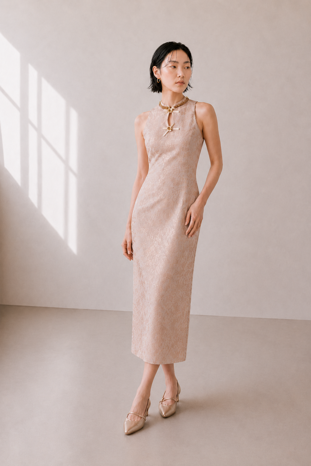 Gilded Muse • Fringe Qipao Dress