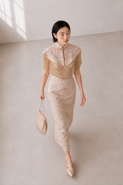 Gilded Muse • Fringe Qipao Dress