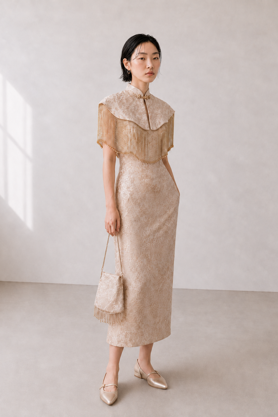 Gilded Muse • Fringe Qipao Dress