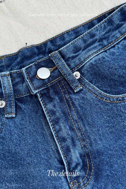 Clean Line • Korean Chic Denim Bermuda Shorts