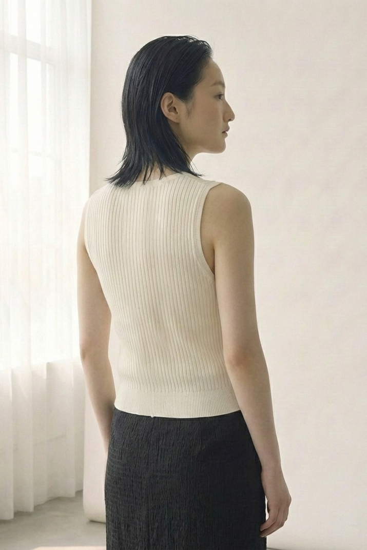 Cool Layer • Faux-Layer Ice Silk Knit Tank