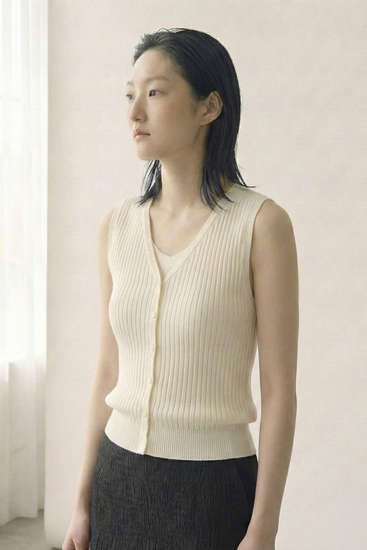 Cool Layer • Faux-Layer Ice Silk Knit Tank