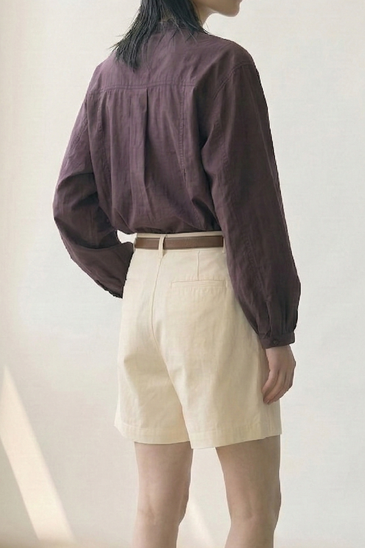 Soft Grace • French Round-Neck Blouse