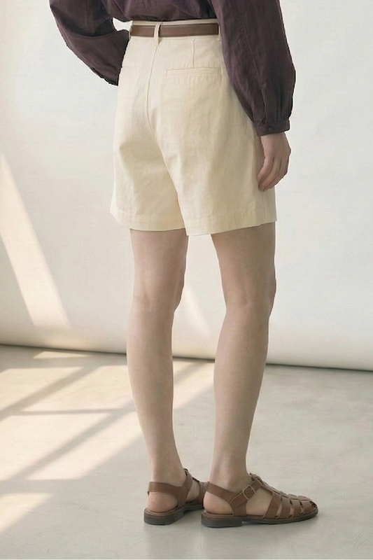 Utility Ease • Korean Chic High-Waist Cargo Shorts