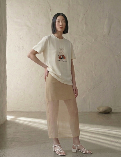 Coral Sunset • Midi Skirt