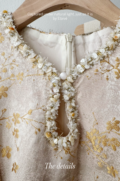 Gilded Poise • Jacquard Peplum Set