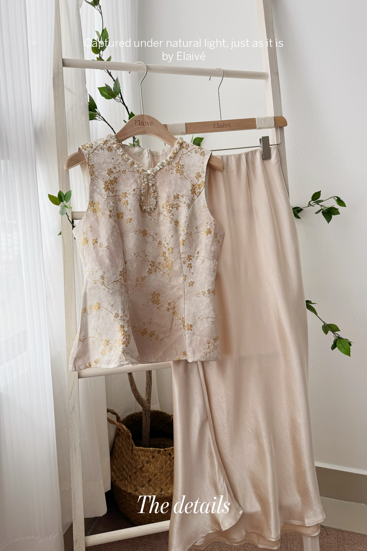 Gilded Poise • Jacquard Peplum Set