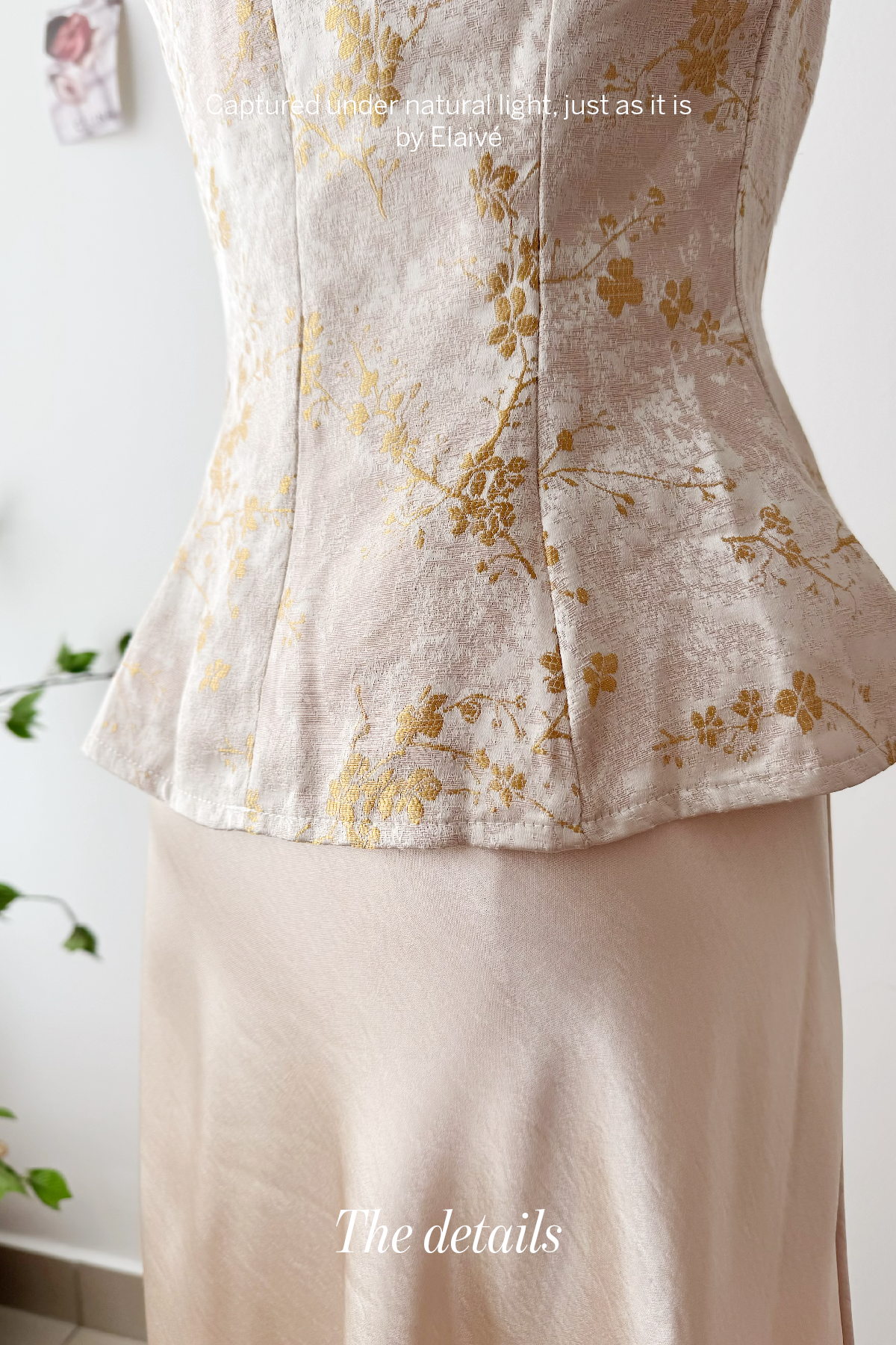 Gilded Poise • Jacquard Peplum Set