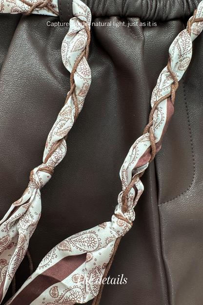 Light Attitude • High-Waist Faux Leather A-Line Shorts