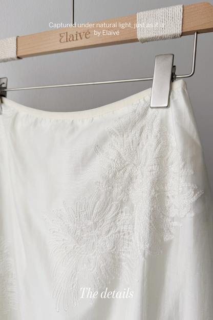 Petal Veil • Sheer Midi Skirt
