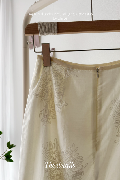 Petal Veil • Sheer Midi Skirt