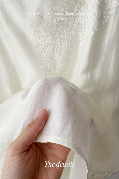 Petal Veil • Sheer Midi Skirt