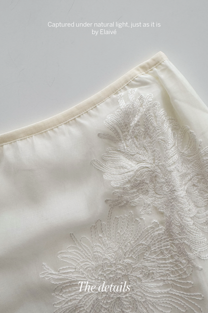 Petal Veil • Sheer Midi Skirt