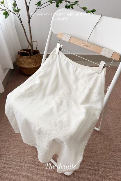 Petal Veil • Sheer Midi Skirt
