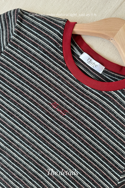 Quiet Lines • Fine-Striped Tee