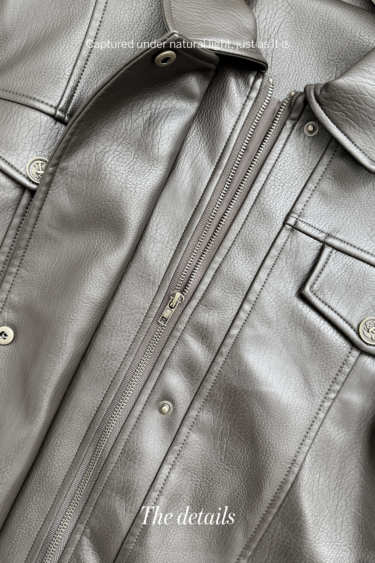 Quiet Utility • Faux Leather Jacket & Mini Skort Set • Jacket