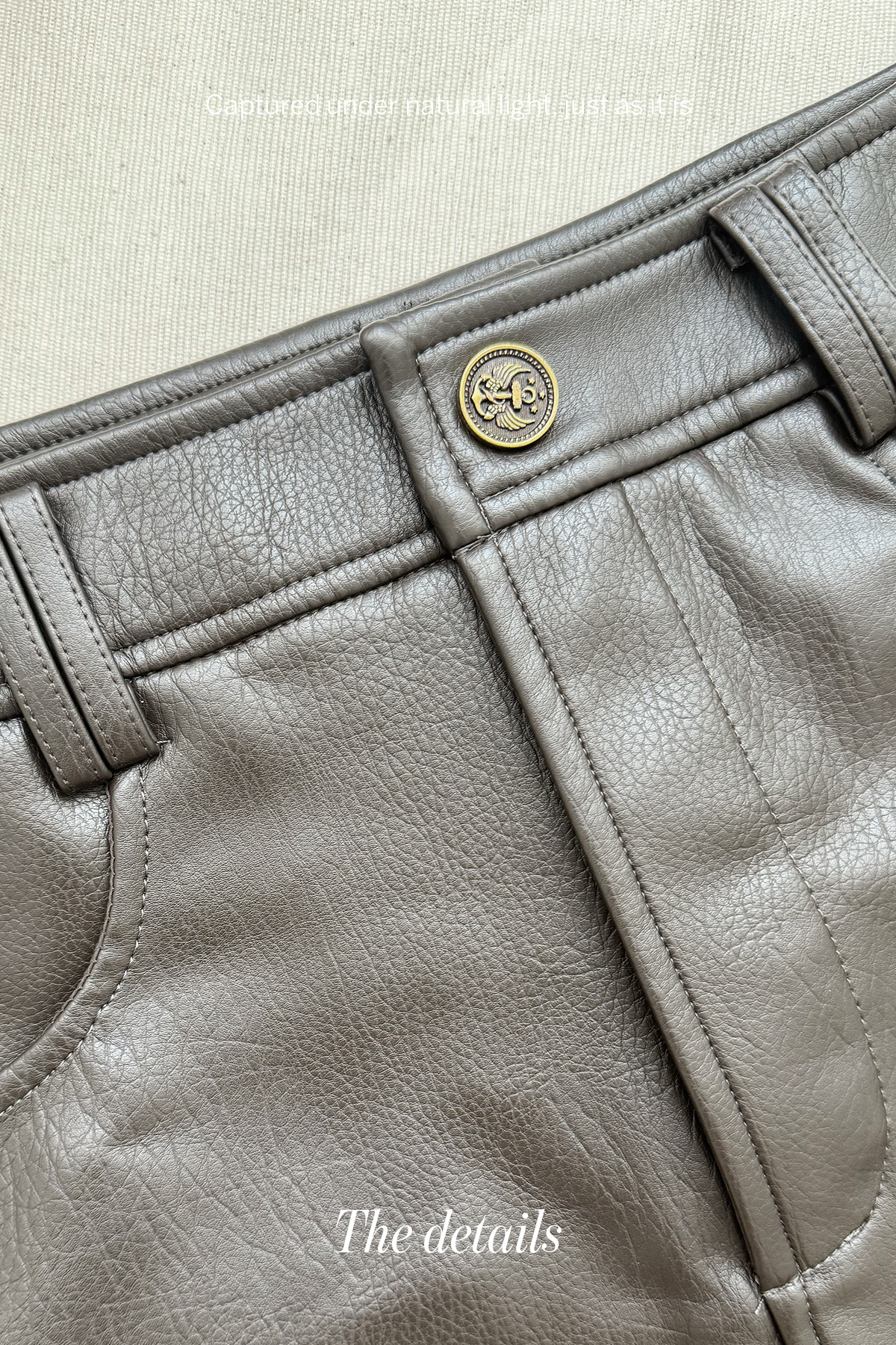 Quiet Utility • Faux Leather Jacket & Mini Skort Set • Skort