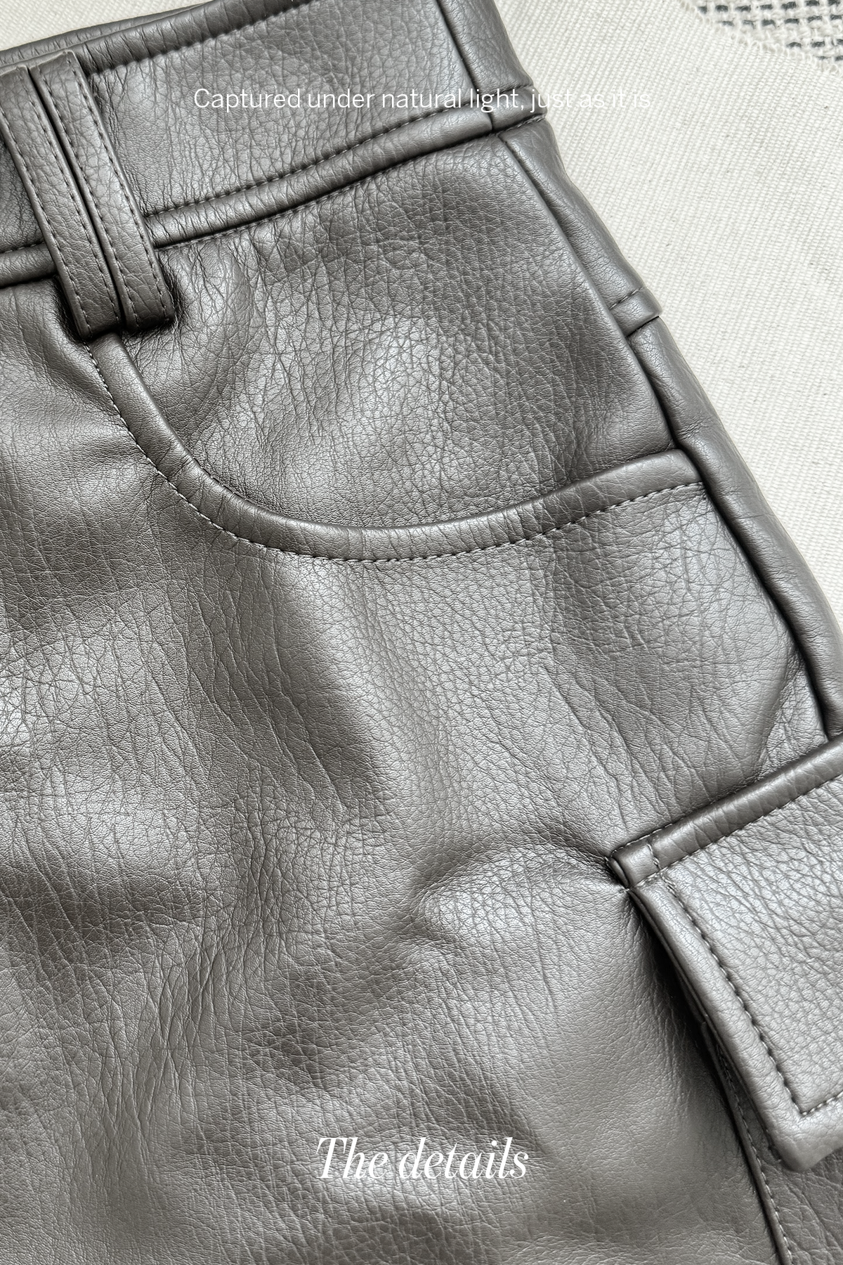 Quiet Utility • Faux Leather Jacket & Mini Skort Set • Skort