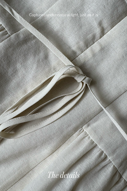 Soft Flow • Korean Tie-Waist Flare Dress