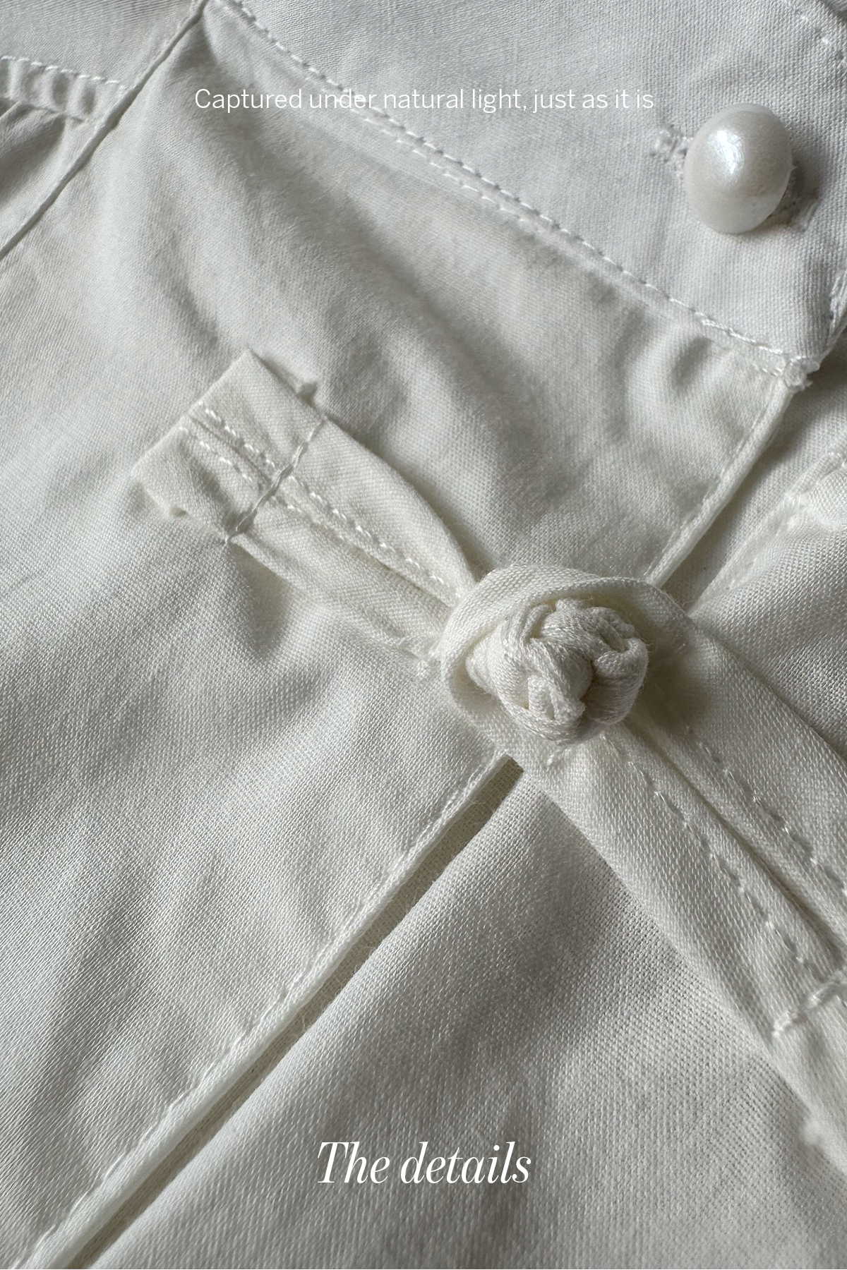 Soft Knot • Neo-Chinese Flutter-Sleeve Top