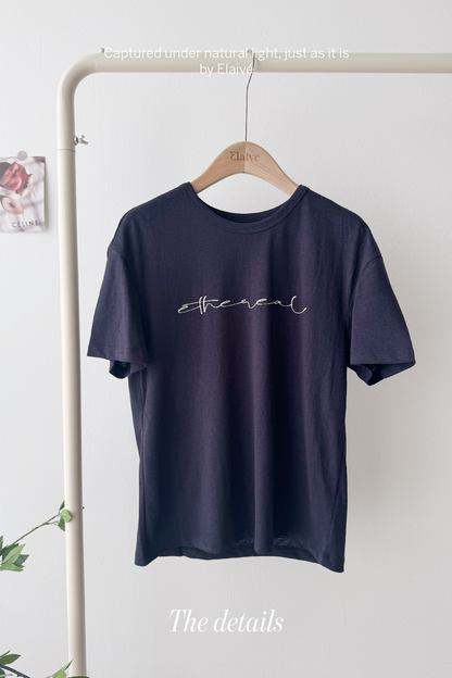 Soft Script • Relaxed Tee