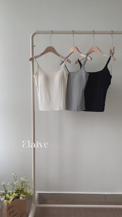 Soft Base • Cotton Padded Spaghetti Cami