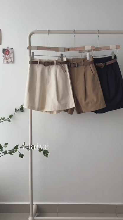 Utility Ease • Korean Chic High-Waist Cargo Shorts