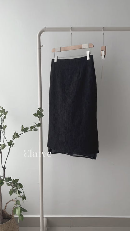 Soft Panel • Korean Straight Ruched Skirt