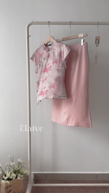 Blush Bloom • Neo-Chinese Two-Piece Set