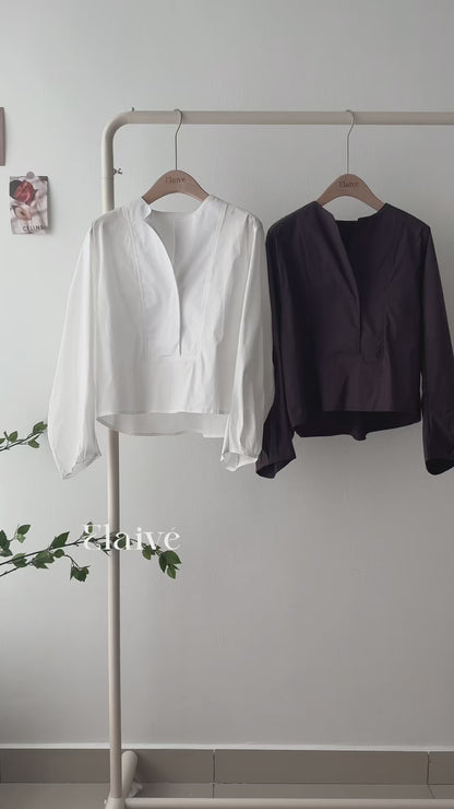 Soft Grace • French Round-Neck Blouse