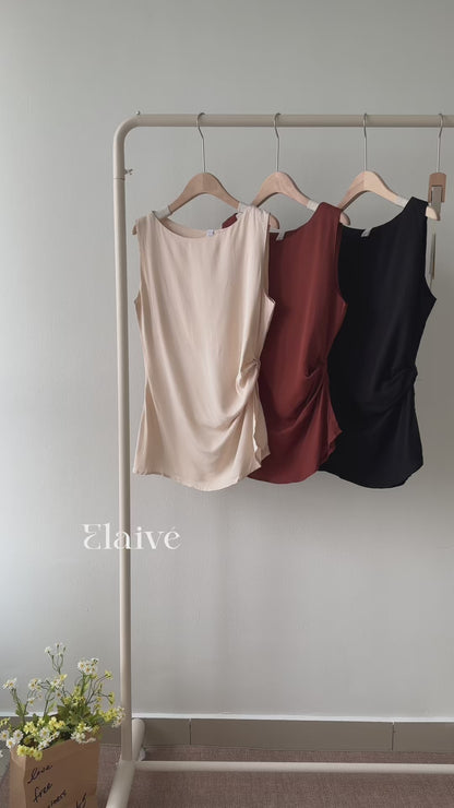 Effortless Chic • Sleeveless Top with Side Knot